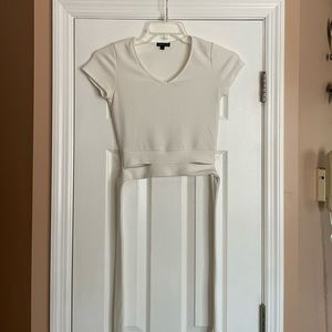 White Crop Top with Ribbon